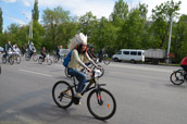 Костюмированные велоипедисты на Дне 1000 велопедистов