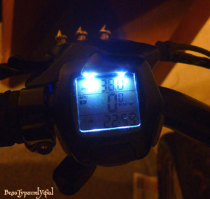 Светодиодная подсветка велокомпьютера, велотюнинг
